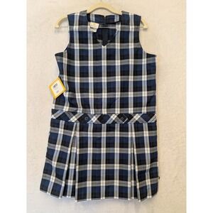 Dennis‎ Uniforms Plaid Pinafore Dress Girls H14 Plus Morris Plaid School Uniform